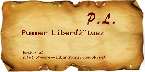 Pummer Liberátusz névjegykártya